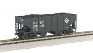 BAC19508  HO 55-Ton 2-Bay Hopper w/Coal Load, Erie