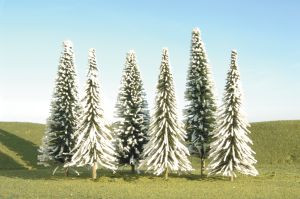 BAC32002  Scenescapes Pine Trees w/Snow, 5-6"" (6)