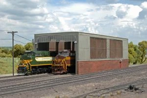 BAC35116  HO Double Stall Shed