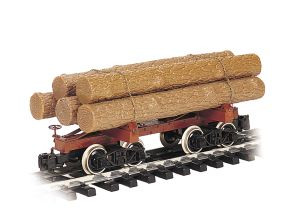 BAC98490  G Skeleton Log Car w/Logs, Brown