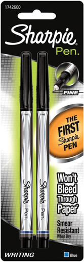 Sharpie Fine Point Writing Pens 2/Pkg-Black