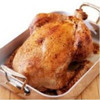 Poche's Poches Deboned Turkey with Shrimp Stuffing, whole roasted turkey in a baking tray
