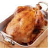 Poche's Poches Deboned Turkey with Shrimp Stuffing, whole roasted turkey in a baking dish
