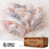 Guidrys Catfish Nuggets 4lb, frozen catfish filets in a package with a box of the product shown below, fresh and ready for cooking.