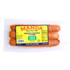 Manda Smoked Green Onion Sausage 1lb, packaged sausages in a clear plastic wrap with a yellow label featuring red, green, and black text.