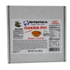 Cajun Original Crawfish Pies 1pk 5in, frozen seafood pies with a label showing product details and nutritional information.