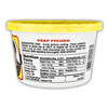Savoie's Eggplant Dressing Mix 16oz, a white container with a yellow lid and nutrition facts label on the side.