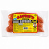 Savoies Smoked Mild Pork Sausage 16oz, packaged smoked pork sausages in clear plastic wrapping with a yellow and red label.