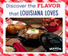 Manda Fine Meats Manda Mild Smoked Pork Sausage 24oz, image of a bowl of gumbo with rice, sausage pieces, and garnishes, served with bread in a rustic setting.