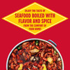 Louisiana Fish Fry Boil Booster Combo, a seafood boil with crawfish, corn, garlic, and herbs in a large pot.