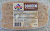 Creole Foods of Louisiana Ultimate Boudin Sampler Kit, packaged rice and pork boudin sausage in clear plastic wrap with label