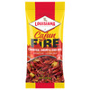 Louisiana Fish Fry Cajun Fire Boil 14oz, package of crawfish, shrimp, and crab boil seasoning with vibrant red and yellow packaging and an image of cooked seafood.
