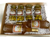 Creole Foods of Louisiana Boscoli Martini Kit, a gift box containing jars of stuffed olives and a bottle of Martini olive juice for cocktails.