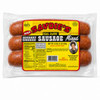 Savoies Smoked Hot Beef & Pork Sausage 16oz, package of variety smoked sausages with yellow and red label