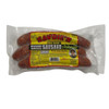 Savoie's Savoies Smoked Jalapeno Pork Sausage 12oz, packaged smoked sausage with jalapeno peppers in clear plastic packaging.