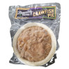 Broussard's Bayou Broussards Bayou Company Crawfish Pie 11oz, frozen crawfish pie in clear packaging with product label.