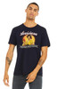 LA Pepper Exchange Logo T-shirt, navy blue casual men's T-shirt featuring a graphic print with a vintage-inspired design of a woman and the text 'Louisiana Pepper Exchange'.