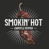 Chipotle TShirt, graphic design featuring a spicy chili pepper with the text 'Smokin' Hot' and 'Chipotle Pepper' on a black background.