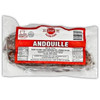The Best Stop Andouille 24oz, packaged smoked sausage in clear vacuum-sealed plastic with red and white label.