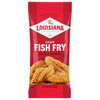 Louisiana Fish Fry Cajun Fry 10oz, package of seafood breading mix with crispy fried fish fillets at the front.