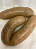 The Best Stop Mild Boudin 64oz, raw sausage encased in a natural casing, prepared for cooking or grilling.