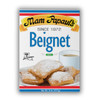 Mam Papaul's New Orleans Beignet Mix 8oz, box showing beignets dusted with powdered sugar and a cup of coffee.
