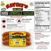 Savoies Andouille Party Pack (Pack of 3) - Shipping Included, featuring fully cooked smoked andouille sausages in clear packaging with label detailing ingredients, nutritional facts, and preparation instructions.