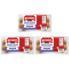 Richard's Richards Smoked Boudin, three packs of smoked boudin sausages in clear packaging with red and purple labels, free shipping included.