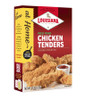 Louisiana Fish Fry Chicken Tender Mix 4.5oz, product packaging showing seasoned coating for fried chicken tenders with a side of dipping sauce.