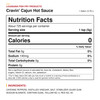 Louisiana Fish Fry Cravin Cajun Hot Sauce 128oz, nutritional facts label with ingredients listed.