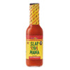 Slap Ya Mama Cajun Pepper Sauce 2oz, bottle of spicy cajun pepper sauce with yellow label and red cap, featuring hot pepper graphics.