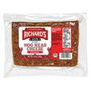 Richards Cajun Country Hog Head Cheese 10oz, packaged sliced hog head cheese in a clear plastic vacuum-sealed bag with red labels.