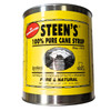 Steen's Pure Cane Syrup 90oz Can, yellow label with black text and illustration of a house with palm trees.