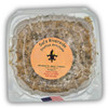 Sal's Riverside Seafood Stuffed Artichoke, packaged seafood product in a clear plastic container with a label, ready for microwave heating.