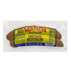 Manda Fine Meats Manda Smoked Boudin 12oz, packaged smoked boudin sausage on a white background with yellow and blue label.