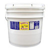 Kary's Light Roux, 32lb Pail of light-colored cooking roux in a large white plastic container with a blue label.