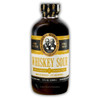 Pheris & James Whiskey Sour Cocktail Mix - 8 fl oz, a dark glass bottle with a black and gold label featuring photographs of two men and text indicating it is handcrafted, small batch, non-alcoholic, and makes 16 cocktails.