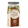 New England Coffee French Roast Dark Roast Ground 10 oz, illustrated coffee packaging with scenic countryside image and bold logo.