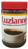 Luzianne Instant Coffee & Chicory 8 oz, jar with a red lid and label showing a cup of coffee and product details.