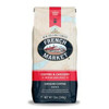 French Market Coffee & Chicory Creole Blend Medium - Dark Roast 12oz, packaged coffee bag with branding and product details.