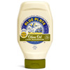 Blue Plate Olive Oil Mayonnaise 18 oz Squeeze, a squeezable bottle of light mayonnaise with a blue, white, and green label featuring a bird and a boat illustration.