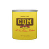 CDM Coffee & Chicory Can 34.5 oz, yellow can with silver lid featuring the CDM logo and product details.