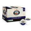 French Market Coffee Streetcar Blend Dark Roast Single Serve Pods 12 Ct, box of recyclable coffee pods with two pods in front, featuring the French Market logo and dark roast designation.