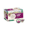 New England Coffee Colombian Supremo Single Serve 12 ct Box, box of coffee pods with colorful landscape illustrations and two coffee pods in front.