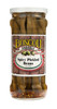 Boscoli Foods Boscoli Spicy Pickled Beans 12oz, clear glass jar filled with pickled green beans and chili peppers, white lid, authentic label with logo and product description.
