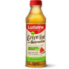 Luzianne Ready to Drink Sweet Green Tea with Watermelon 18.5 oz, bottled beverage with green and red label featuring watermelon image and product description.