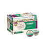 New England Coffee Colombian Decaffeinated Single Serve 12 ct Box, showing a colorful coffee box with individual coffee pods outside.