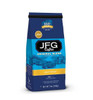 JFG Original Blend Light Roast 12 oz, blue and yellow coffee bag with vintage car illustration.