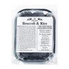 La Boucherie Broccoli & Rice 2lbs, packaged frozen vegetable mix of broccoli and rice in clear plastic bag