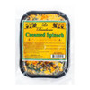 La Boucherie Creamed Spinach Side Dish 2 lb, packaged creamed spinach in a black plastic tray with a yellow label on top.